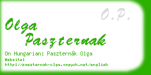 olga paszternak business card